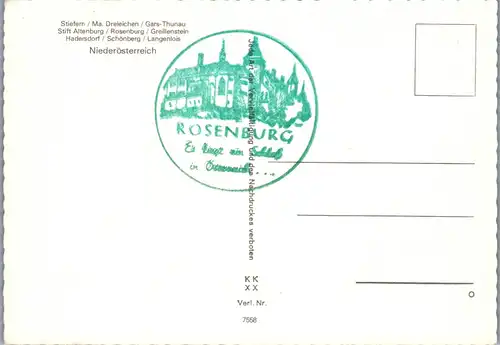 36450 - Niederösterreich - Kamptal , Stiefern , Dreieichen , Gars Thunau , Altenburg , Greillenstein , Langenlois - nicht gelaufen