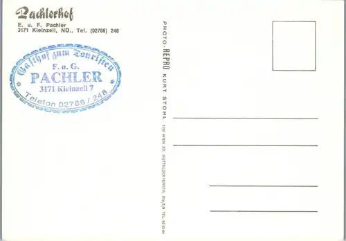 36451 - Niederösterreich - Kleinzell , Gasthof Pachlerhof , E. u. F. Pachler  - nicht gelaufen