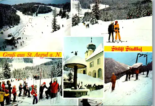 36491 - Niederösterreich - St. Aegyd a. N. , Skilift Stadlhof - gelaufen 1991