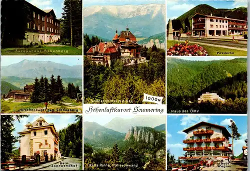 36503 - Niederösterreich - Semmering , Europahaus Babenberg , Sonnwendhof , Haus Wagner , Mehrbildkarte - gelaufen 1975