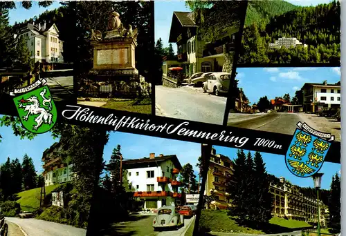 36514 - Niederösterreich - Semmering , Mehrbildkarte , VW Käfer - gelaufen