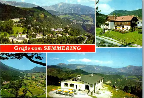 36516 - Niederösterreich - Semmering , Gasthof Bärenwirt , Maeria Schutz und Semmeringpaßstraße , Liechtensteinhaus am Hirschenkogel - nicht gelaufen