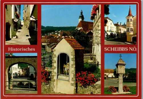 36522 - Niederösterreich - Scheibbs , Rathausstiege , Hauptstraße , Schmerzenskapelle , Bildstock , Mehrbildkarte - nicht gelaufen