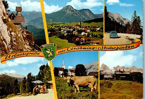 36564 - Steiermark - Gröbming , Stoderzinken , Steinerhaus mit Dachstein , Brünnerhütte , Mehrbildkarte - gelaufen