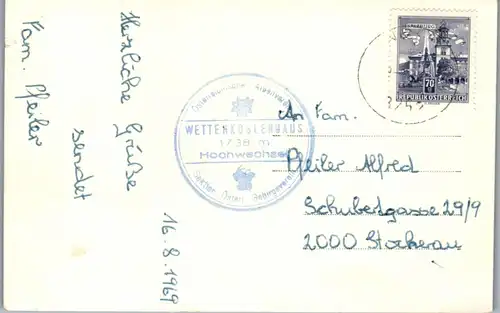 36567 - Niederösterreich - Hochwechsel , Wetterkoglerhaus - gelaufen 1969