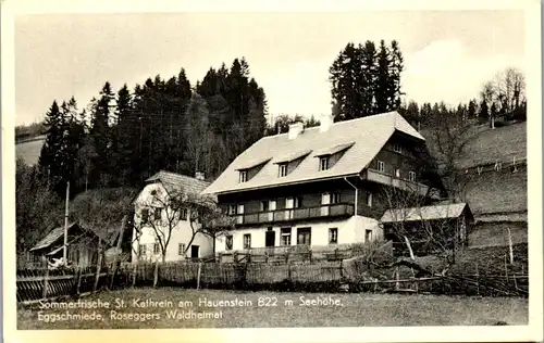 36568 - Steiermark - St. Kathrein am Hauenstein , Eggschmiede , Rosegger's Waldheimat - gelaufen 1962