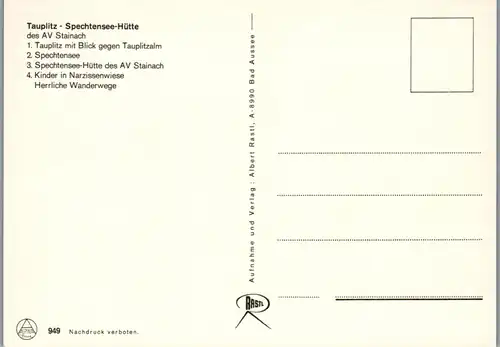 36644 - Steiermark - Tauplitz , Spechtensee Hütte , Mehrbildkarte - nicht gelaufen