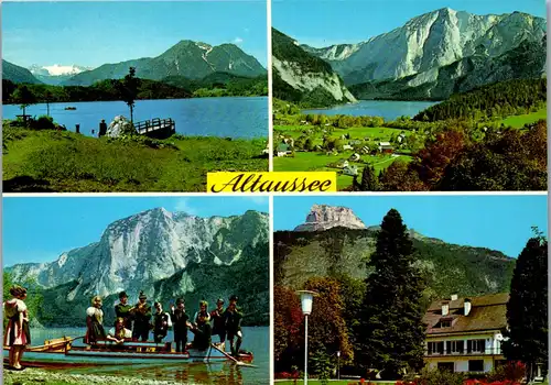 36672 - Steiermark - Altaussee , Seewiese mit Dachstein , Altaussee , Trachtengruppe , Kurhaus mit Loser - nicht gelaufen