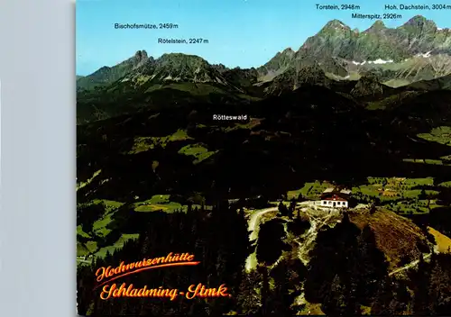 36679 - Steiermark - Schladming , Hochwurzenhütte , Bischofsmütze , Rötelstein , Torstein , Hunerkogel , Rötteswald - nicht gelaufen