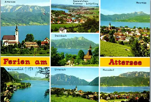 36749 - Oberösterreich - Attersee , Steinbach , Weissenbach , Unterach , Nussdorf , Weyregg , Mehrbildkarte - nicht gelaufen