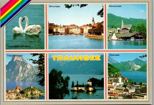 36761 - Oberösterreich - Traunsee , Gmunden , Traunkirchen , Ebensee , Mehrbildkarte - nicht gelaufen
