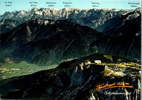 36771 - Oberösterreich - Feuerkogel , Panorama , Gr. Priel , Spitzmauer , Rinnerkogel , Ebensee - nicht gelaufen