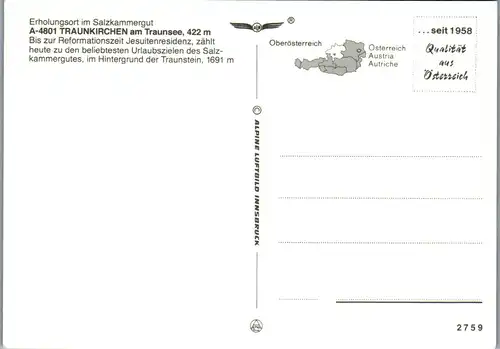 36772 - Oberösterreich - Traunkirchen am Traunsee - nicht gelaufen