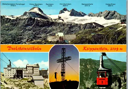 36807 - Oberösterreich - Obertraun , Hallstättersee , Dachsteinseilbahn , Krippenstein , Bewrghotel , Mehrbildkarte - nicht gelaufen