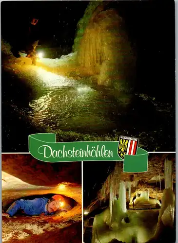 36825 - Oberösterreich - Dachstein Rieseneishöhle , Große Eiskapelle mit Wassereinbruch Tristandom , Mammuthöhle - nicht gelaufen