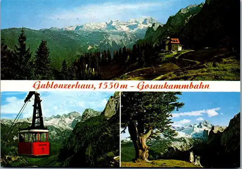 36847 - Oberösterreich - Gablonzerhaus mit Dachstein , Gosaukammbahn , Zwieselalm - nicht gelaufen