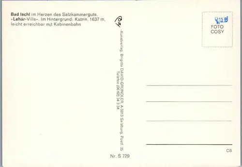 36864 - Oberösterreich - Bad Ischl , Lehar Villa , Katrin - nicht gelaufen