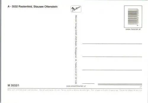 36892 - Niederösterreich - Rastenfeld , Stausee Ottenstein - nicht gelaufen