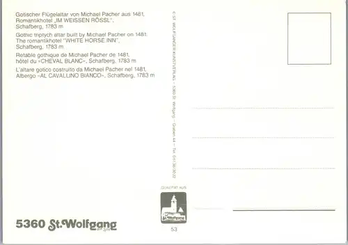 36907 - Oberösterreich - St. Wolfgang , Weisses Rössl , Mehrbildkarte - nicht gelaufen