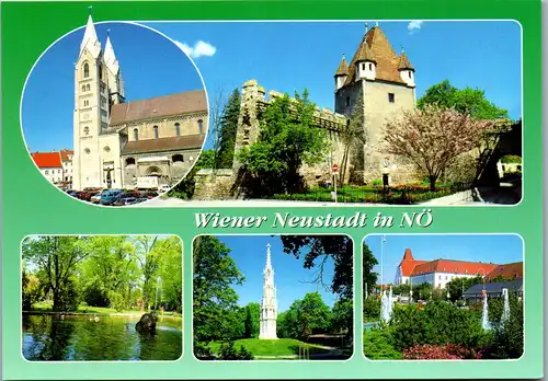 36936 - Niederösterreich - Wiener Neustadt , Spinnerin am Kreuz , Berufsschule , Dom , Rechturm , Milak - nicht gelaufen