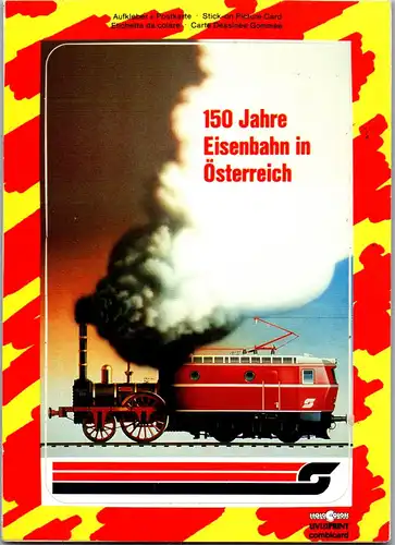 36939 - Eisenbahn - 150 Jahre Eisenbahn in Österreich , Aufkleber , Sticker - gelaufen