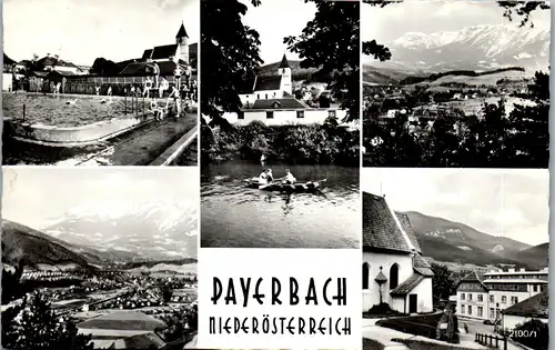 36943 - Niederösterreich - Payerbach , Schwimmbad , Freibad , Mehrbildkarte - gelaufen