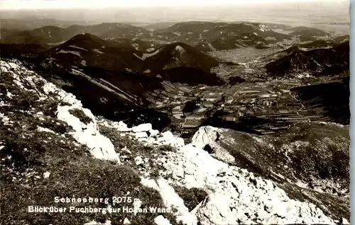 36947 - Niederösterreich - Schneeberg , Blick über Puchberg zur Hohen Wand - nicht gelaufen