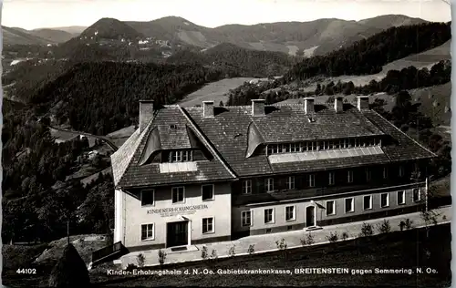 36972 - Niederösterreich - Breitenstein gegen Semmering , Kinder Erholungsheim , Gebietskrankenkasse - gelaufen 1956