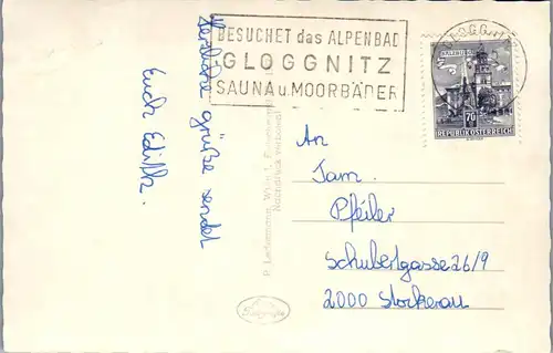 36976 - Niederösterreich - Gloggnitz und Umgebung , Alpenbad mit Schloß , Raach , Schloß Kranichberg , Höllental , Mehrbildkarte - gelaufen 1967