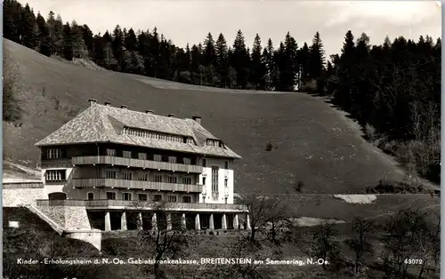 36981 - Niederösterreich - Breitenstein am Semmering , Kinder Erholungsheim , Gebietskrankenkasse - gelaufen 1955