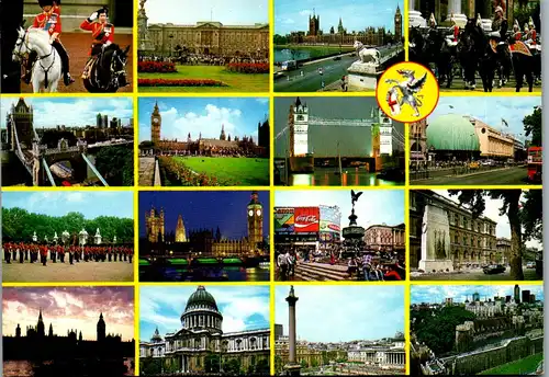 36987 - Großbritannien - London , Mehrbildkarte - gelaufen 1991