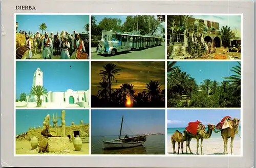 36989 - Tunesien - Djerba , Mehrbildkarte - gelaufen 1998
