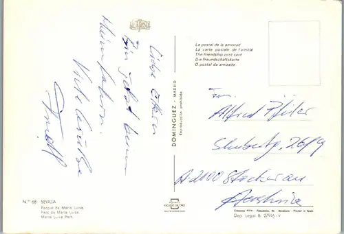 37000 - Spanien - Sevilla , Parque de Maria Luisa - gelaufen