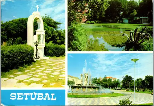 37001 - Portugal - Setubal , Mehrbildkarte - gelaufen 1982