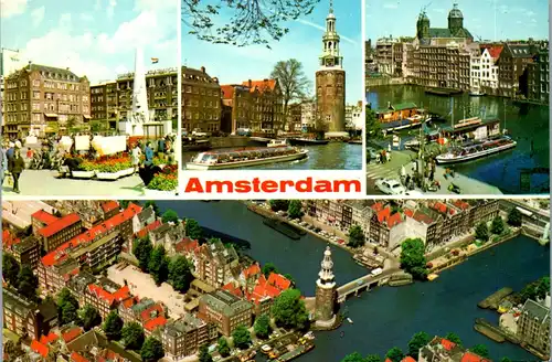 37002 - Niederlande - Amsterdam , Mehrbildkarte - gelaufen