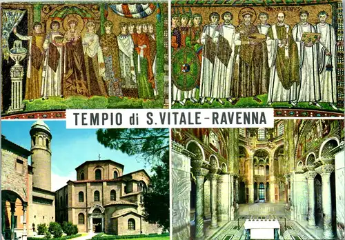 37013 - Italien - Ravenna , Tempio di S. Vitale , Mosaico - gelaufen