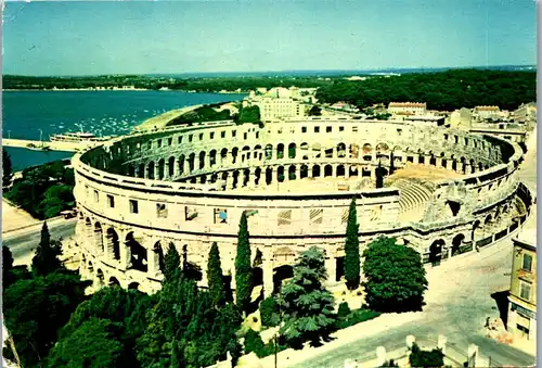 37014 - Kroatien - Pula , Arena , Amphitheater - gelaufen