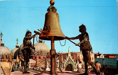 37016 - Italien - Venezia , Venedig , I Mori , Torre dell'Orologio , Uhrturm , Die Mohren - gelaufen