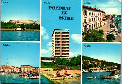 37020 - Kroatien - Istrien , Porec , Pula , Rovinj , Rabac , Porec , Mehrbildkarte - gelaufen