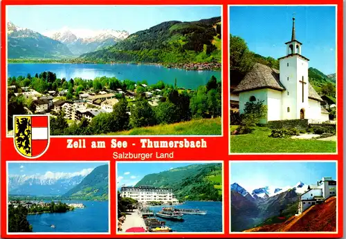 37025 - Salzburg - Zell am See , Thumersbach mit Kitzsteinhorn , Mehrbildkarte , Schmittenhöhe - nicht gelaufen