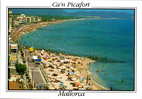 37042 - Spanien - Mallorca , Ca'n Picafort , Strand - gelaufen