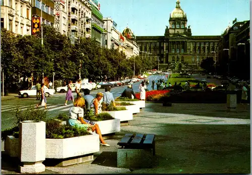 37069 - Tschechien - Praha , Prag , Vaclavske namesti , Wenzelsplatz - nicht gelaufen