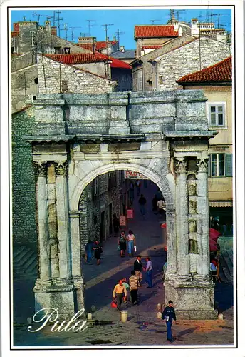 37079 - Kroatien - Pula , Slavoluk Sergijevaca - gelaufen 1997