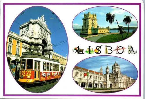 37085 - Portugal - Lissabon , Lisboa , Mehrbildkarte - gelaufen