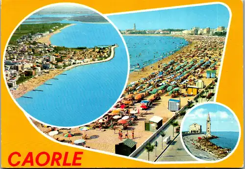 37090 - Italien - Caorle , Spiaggia di levante , Chiesa della Madonna dell' Angelo  - gelaufen 1982