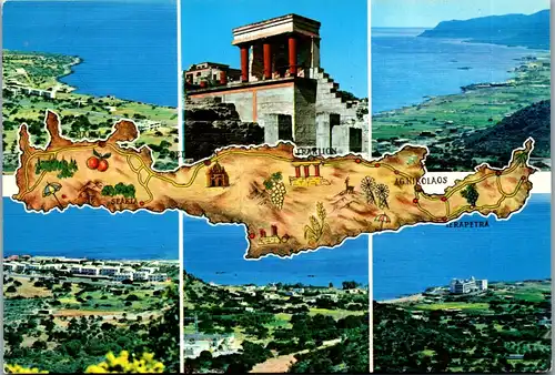 37092 - Griechenland - Crete , Kreta , Mehrbildkarte - gelaufen