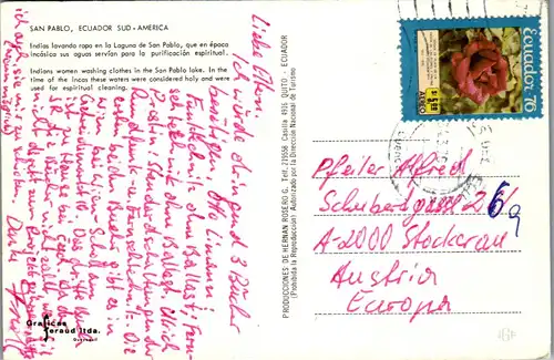 37098 - Ecuador - San Pablo , Indias - gelaufen 1976