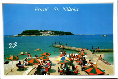 37102 - Kroatien - Porec , Sv. Nikola , Strand - gelaufen 1995