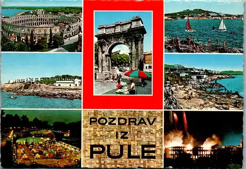 37103 - Kroatien - Pula , Mehrbildkarte - gelaufen 1971