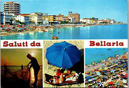 37107 - Italien - Bellaria , Mehrbildkarte - gelaufen 1977